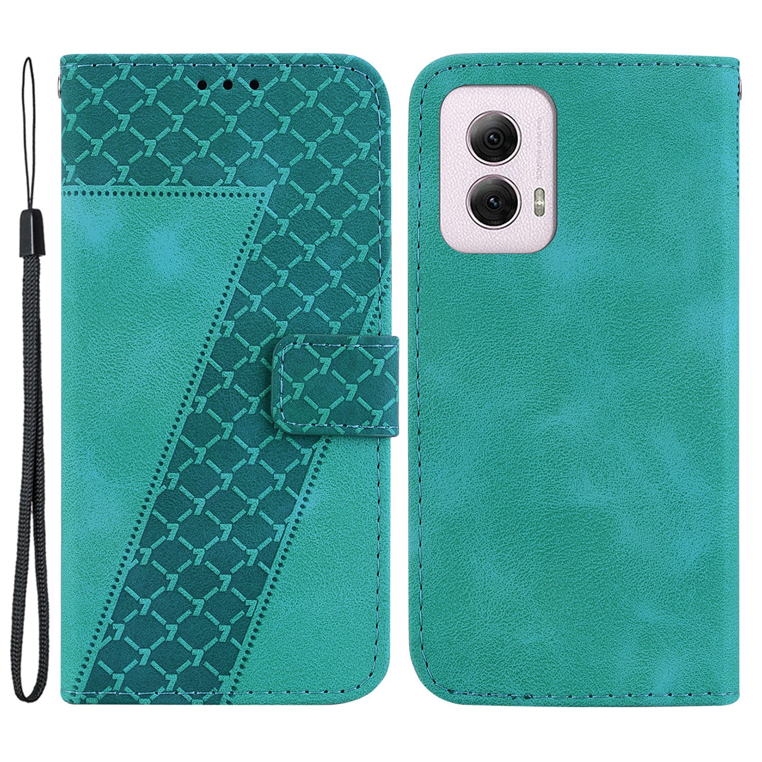 For Motorola Moto G Power (2024) Case PU Leather 7-Shape Pattern Flip Folio Phone Cover For Motorola Moto G Power (2024) Case PU Leather 7-Shape Pattern Flip Folio Phone Cover